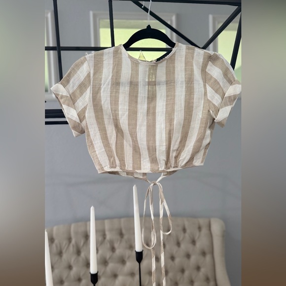 Lioness Women's Fazio Striped T-Shirt Nude Pinstripe, XS - Picture 6 of 8